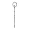 10K White Gold Cross Charm Religious Pendant Jewelry 30mm x 16mm